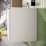 VitrA Metropole Pure Lavabo Dolabı, 80 cm, İki Çekmeceli, Etajerli Lavabolu, Mat Açık Gri - Görsel 7