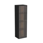 VitrA Metropole Edge Boy Dolabı, 35 cm, Cam Kapaklı, Kısa , Siyah Meşe, Sağ