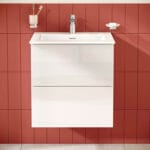 VitrA Metropole Pure Lavabo Dolabı, 60 cm, İki Çekmeceli, Etajerli Lavabolu, Parlak Beyaz - Görsel 5