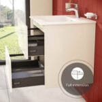VitrA Metropole Pure Lavabo Dolabı, 60 cm, İki Çekmeceli, Etajerli Lavabolu, Parlak Beyaz - Görsel 6