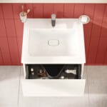 VitrA Metropole Pure Lavabo Dolabı, 60 cm, İki Çekmeceli, Etajerli Lavabolu, Parlak Beyaz - Görsel 3