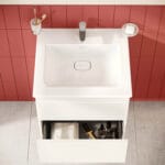 VitrA Metropole Pure Lavabo Dolabı, 60 cm, İki Çekmeceli, Etajerli Lavabolu, Parlak Beyaz - Görsel 8