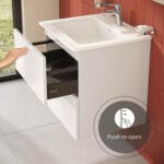 VitrA Metropole Pure Lavabo Dolabı, 60 cm, İki Çekmeceli, Etajerli Lavabolu, Parlak Beyaz - Görsel 9