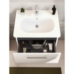 VitrA Root Flat Lavabo Dolabı, 60 cm, İki Çekmeceli, Dar, Yuvarlak Lavabo, Parlak Beyaz - Görsel 8