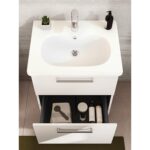 VitrA Root Flat Lavabo Dolabı, 60 cm, İki Çekmeceli, Dar, Yuvarlak Lavabo, Parlak Beyaz - Görsel 7