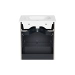 VitrA Root Flat Lavabo Dolabı, 60 cm, İki Çekmeceli, Dar, Yuvarlak Lavabo, Parlak Sahra Beji - Görsel 4