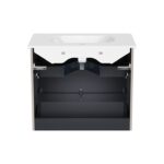VitrA Root Flat Lavabo Dolabı, 80 cm, İki Çekmeceli, Dar, Yuvarlak Lavabo, Parlak Sahra Beji - Görsel 4