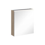 VitrA Core Dolaplı Ayna, 60 cm, Aydınlatmalı, Doğal Meşe, Sol