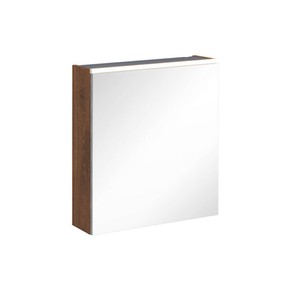 VitrA Core Dolaplı Ayna, 60 cm, Aydınlatmalı, Ceviz, Sol