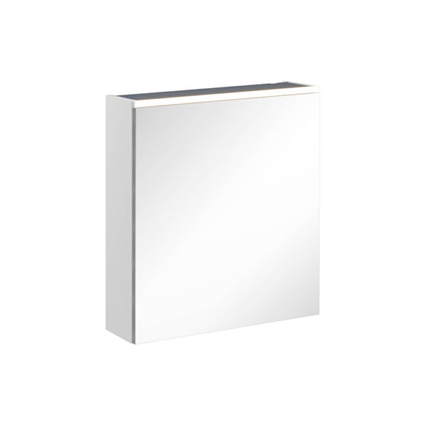 VitrA Core Dolaplı Ayna, 60 cm, Aydınlatmalı, Mat Açık Gri, Sol
