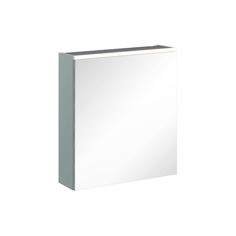 67571-1.jpg VitrA Core Dolaplı Ayna, 60 cm, Aydınlatmalı, Mat Fiyord Yeşili, Sol - Görsel 1