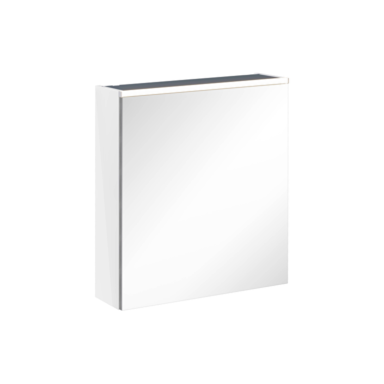 67579-1.jpg VitrA Core Dolaplı Ayna, 60 cm, Aydınlatmalı, Parlak Beyaz, Sağ - Görsel 1