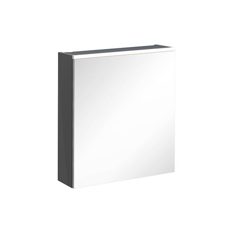 67581-1.jpg VitrA Core Dolaplı Ayna, 60 cm, Aydınlatmalı, Parlak Antrasit, Sağ - Görsel 1
