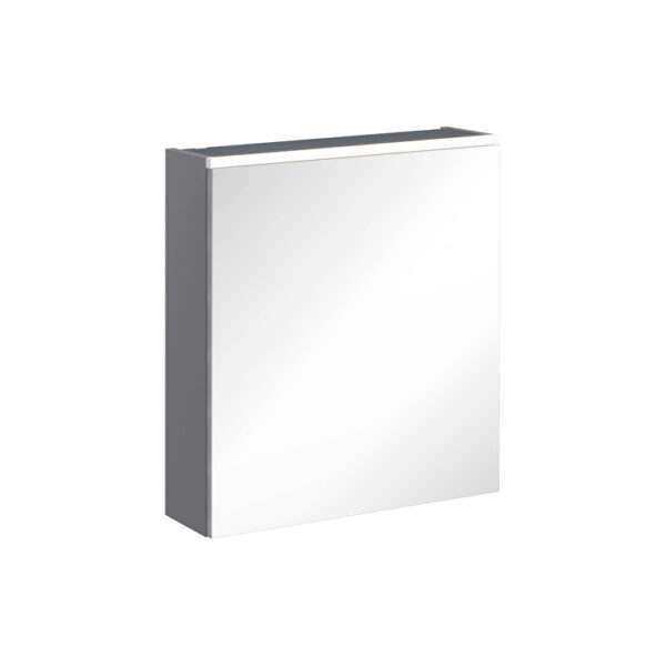 VitrA Core Dolaplı Ayna, 60 cm, Aydınlatmalı, Mat Kaya Gri, Sağ