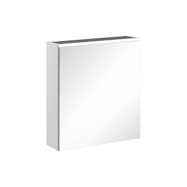 VitrA Core Dolaplı Ayna, 60 cm, Aydınlatmalı, Mat Açık Gri, Sağ