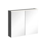 VitrA Core Dolaplı Ayna, 80 cm, Aydınlatmalı, Parlak Antrasit