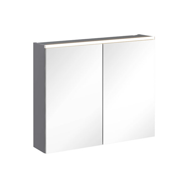 VitrA Core Dolaplı Ayna, 80 cm, Aydınlatmalı, Mat Kaya Gri