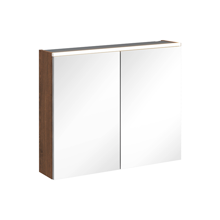 67609-1.jpg VitrA Core Dolaplı Ayna, 80 cm, Aydınlatmalı, Ceviz - Görsel 1