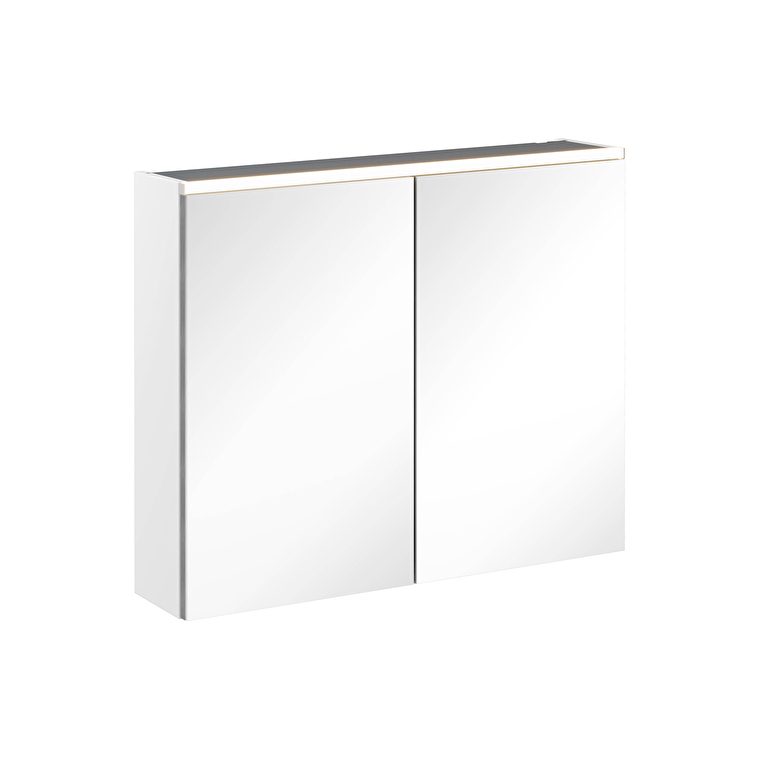 67610-1.jpg VitrA Core Dolaplı Ayna, 80 cm, Aydınlatmalı, Mat Beyaz - Görsel 1