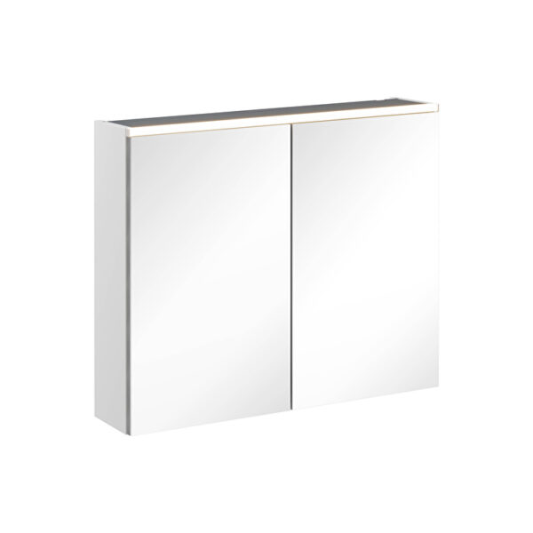 VitrA Core Dolaplı Ayna, 80 cm, Aydınlatmalı, Mat Açık Gri