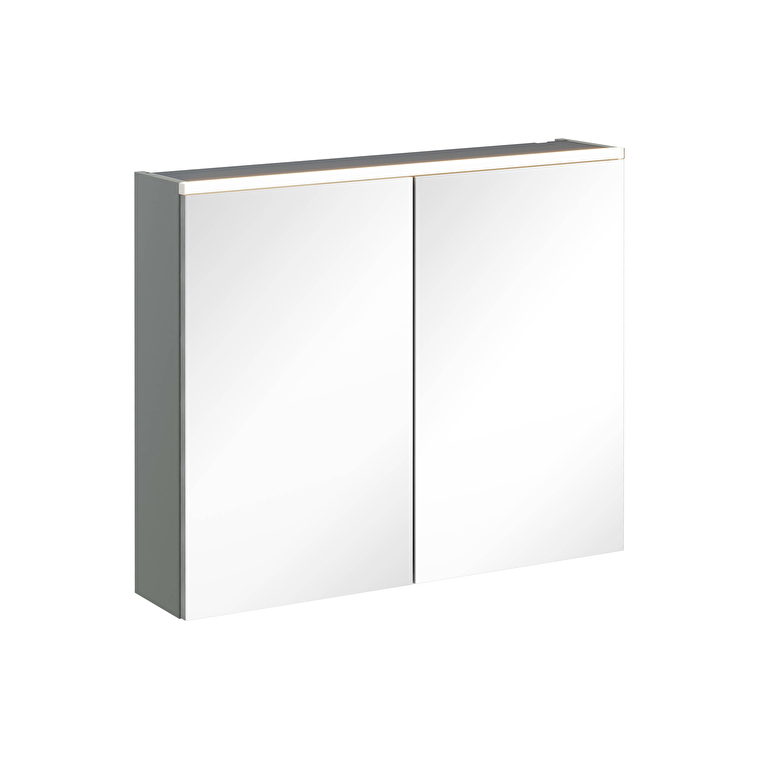 67612-1.jpg VitrA Core Dolaplı Ayna, 80 cm, Aydınlatmalı, Mat Gri - Görsel 1