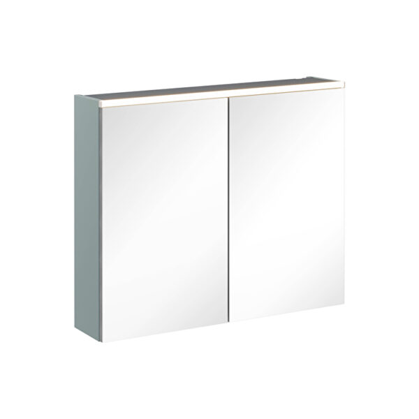 VitrA Core Dolaplı Ayna, 80 cm, Aydınlatmalı, Mat Fiyord Yeşili