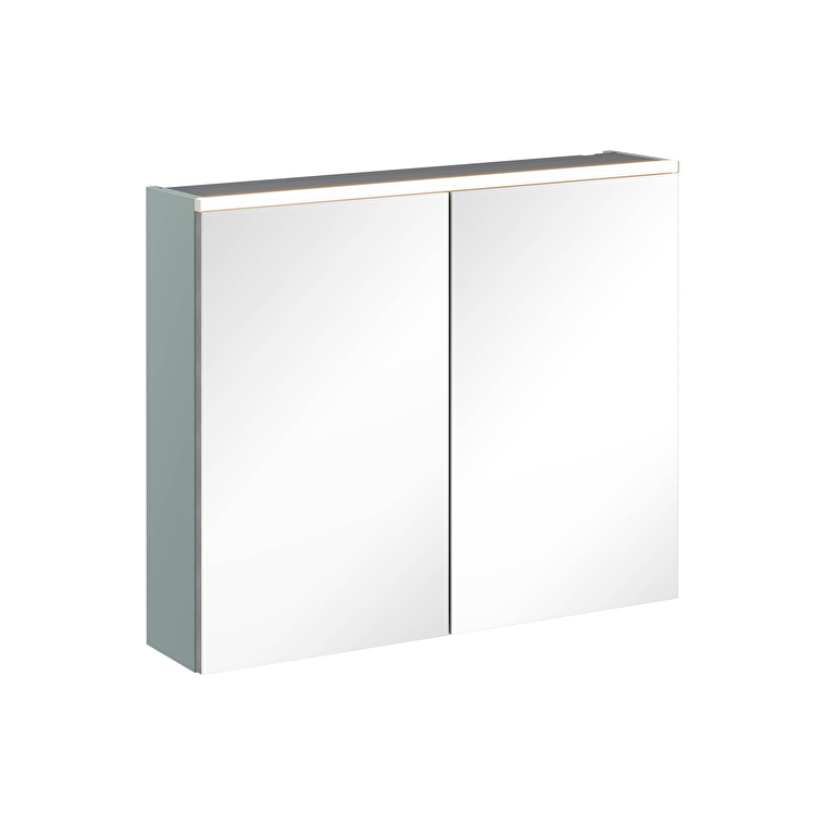 67613-1.jpg VitrA Core Dolaplı Ayna, 80 cm, Aydınlatmalı, Mat Fiyord Yeşili - Görsel 1