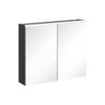 VitrA Core Dolaplı Ayna, 80 cm, Aydınlatmalı, Mat Grafit