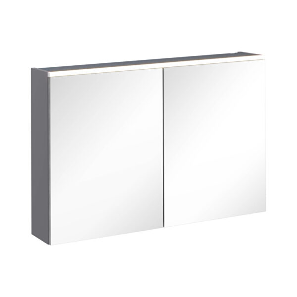 VitrA Core Dolaplı Ayna, 100 cm, Aydınlatmalı, Mat Kaya Gri