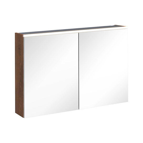 VitrA Core Dolaplı Ayna, 100 cm, Aydınlatmalı, Ceviz
