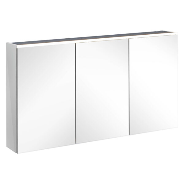 VitrA Core Dolaplı Ayna, 120 cm, Aydınlatmalı, Parlak İnci Grisi