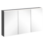 VitrA Core Dolaplı Ayna, 120 cm, Aydınlatmalı, Parlak Antrasit