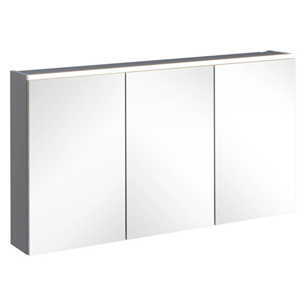 VitrA Core Dolaplı Ayna, 120 cm, Aydınlatmalı, Mat Kaya Gri