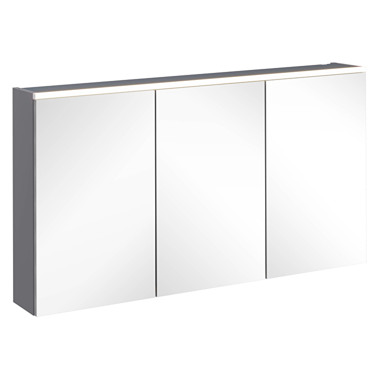 67646-1.jpg VitrA Core Dolaplı Ayna, 120 cm, Aydınlatmalı, Mat Kaya Gri - Görsel 1