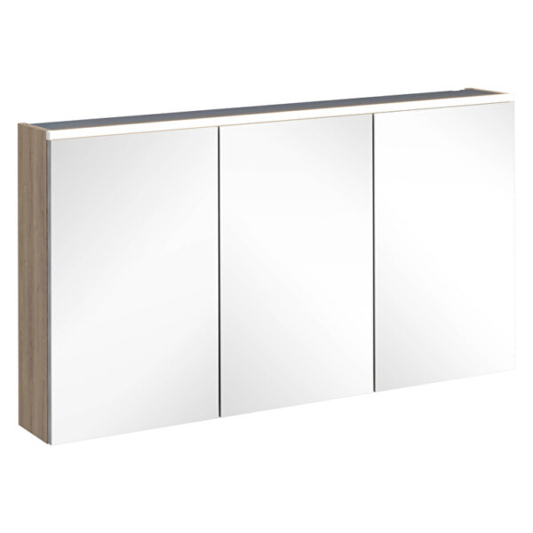 VitrA Core Dolaplı Ayna, 120 cm, Aydınlatmalı, Doğal Meşe
