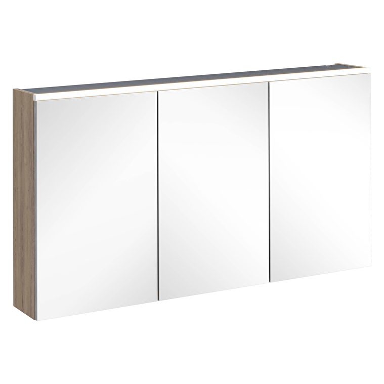 67649-1.jpg VitrA Core Dolaplı Ayna, 120 cm, Aydınlatmalı, Doğal Meşe - Görsel 1
