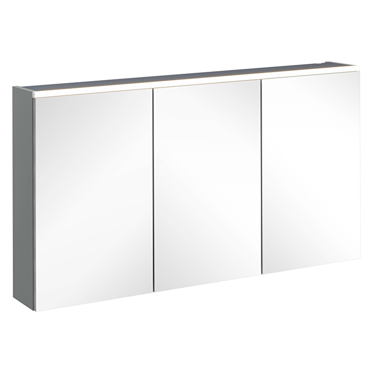67654-1.jpg VitrA Core Dolaplı Ayna, 120 cm, Aydınlatmalı, Mat Gri - Görsel 1