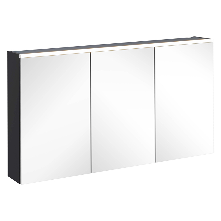 67656-1.jpg VitrA Core Dolaplı Ayna, 120 cm, Aydınlatmalı, Mat Grafit - Görsel 1