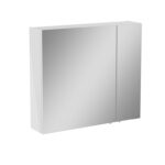 VitrA Mia Asimetrik Dolaplı Ayna, 80 cm, İki Kapaklı, Parlak Beyaz
