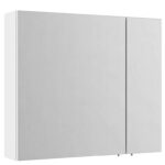 VitrA Mia Asimetrik Dolaplı Ayna, 80 cm, İki Kapaklı, Parlak Beyaz - Görsel 3