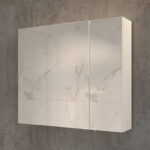 VitrA Mia Asimetrik Dolaplı Ayna, 80 cm, İki Kapaklı, Parlak Beyaz - Görsel 4