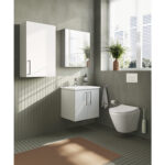 VitrA Root Flat Lavabo Dolabı, 60 cm, İki Kapaklı, Köşeli Lavabo, Parlak Beyaz - Görsel 5