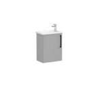 VitrA Root Flat Lavabo Dolabı, 45 cm, Bir Kapaklı, Dar, Köşeli Lavabo, Mat Kaya Gri, Sol