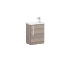 VitrA Root Flat Lavabo Dolabı, 45 cm, Bir Kapaklı, Dar, Köşeli Lavabo, Cordoba, Sağ - Görsel 2