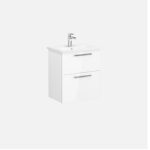 VitrA Root Flat Lavabo Dolabı, 60 cm, İki Çekmeceli, Dar, Yuvarlak Lavabo, Parlak Beyaz - Görsel 2