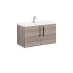 VitrA Root Flat Lavabo Dolabı, 100 cm, İki Kapaklı, Köşeli Lavabo, Cordoba
