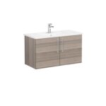 VitrA Root Flat Lavabo Dolabı, 100 cm, İki Kapaklı, Köşeli Lavabo, Cordoba - Görsel 6