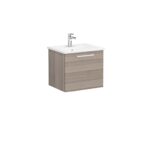 VitrA Root Flat Lavabo Dolabı, 60 cm, Bir Çekmeceli, Köşeli Lavabo, Cordoba
