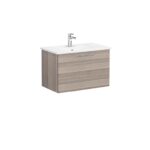 VitrA Root Flat Lavabo Dolabı, 80 cm, Bir Çekmeceli, Köşeli Lavabo, Cordoba
