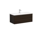 VitrA Root Flat Lavabo Dolabı, 100 cm, Bir Çekmeceli, Köşeli Lavabo, Ceviz - Görsel 6